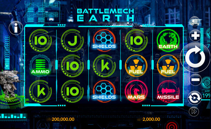 Battlemech Earth slot gameplay